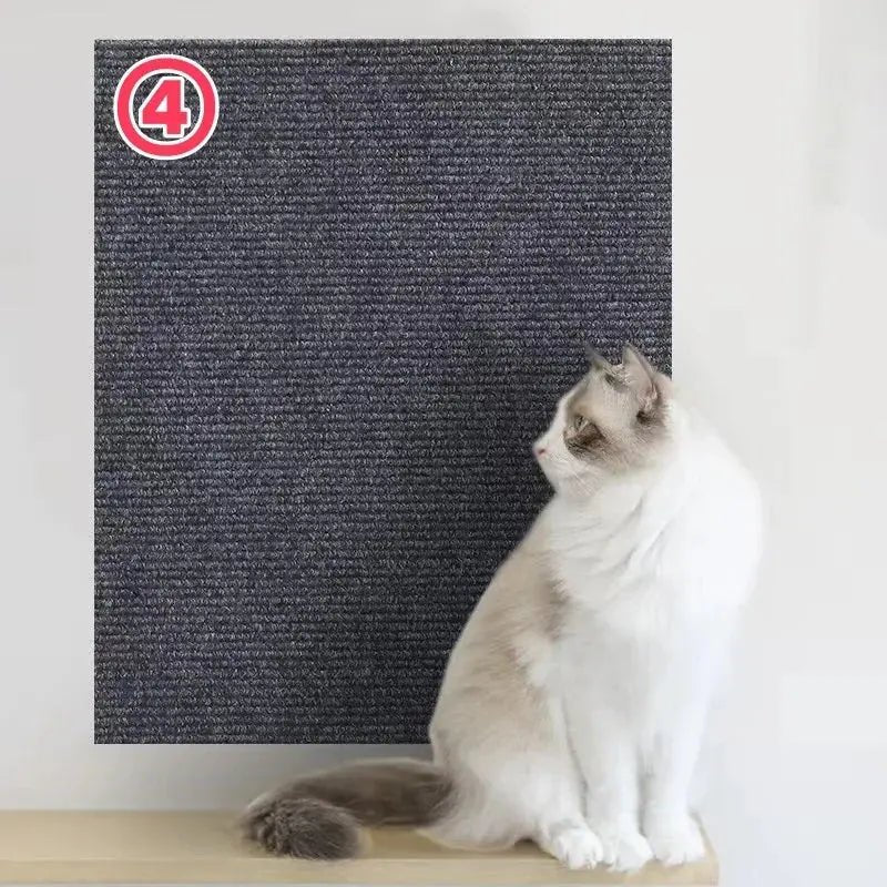 Wall - Mounted Cat Scratching Pad – Self - Adhesive, Durable & Cuttable - flairly