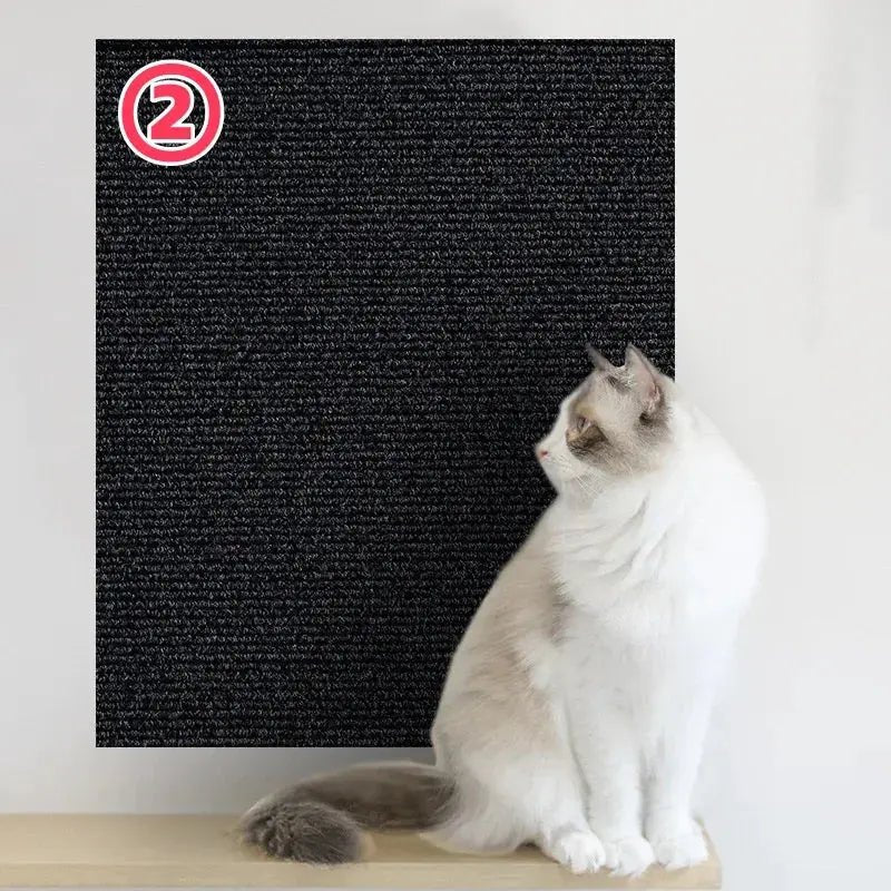 Wall - Mounted Cat Scratching Pad – Self - Adhesive, Durable & Cuttable - flairly