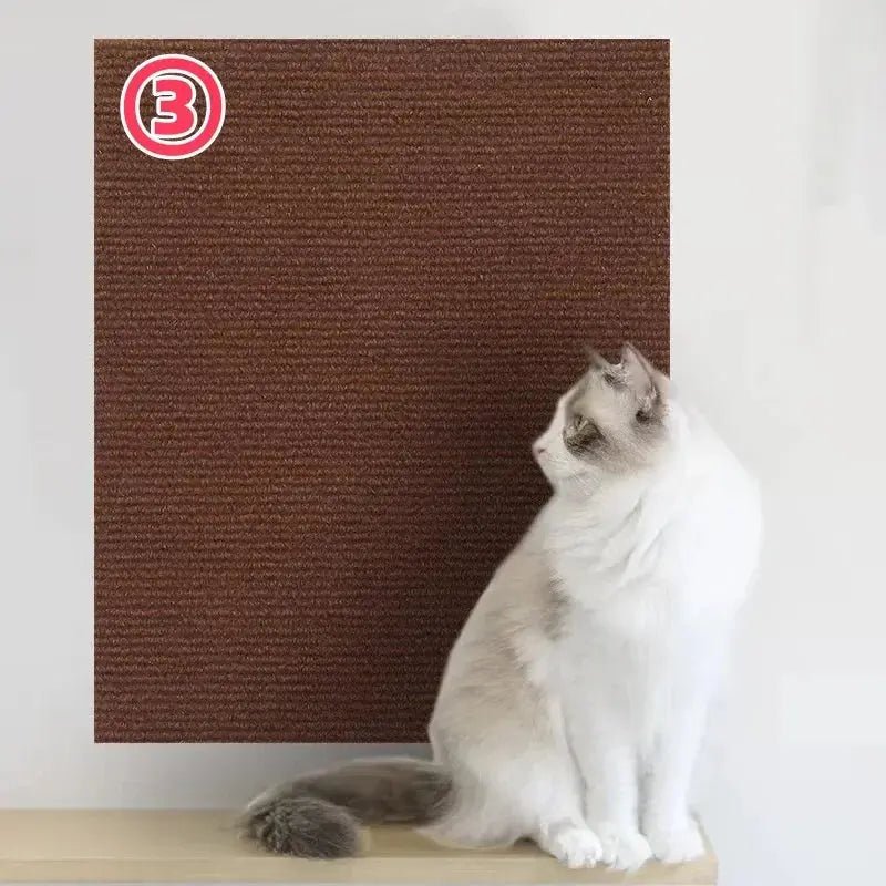 Wall - Mounted Cat Scratching Pad – Self - Adhesive, Durable & Cuttable - flairly