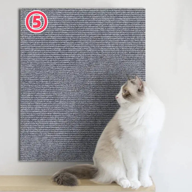 Wall - Mounted Cat Scratching Pad – Self - Adhesive, Durable & Cuttable - flairly