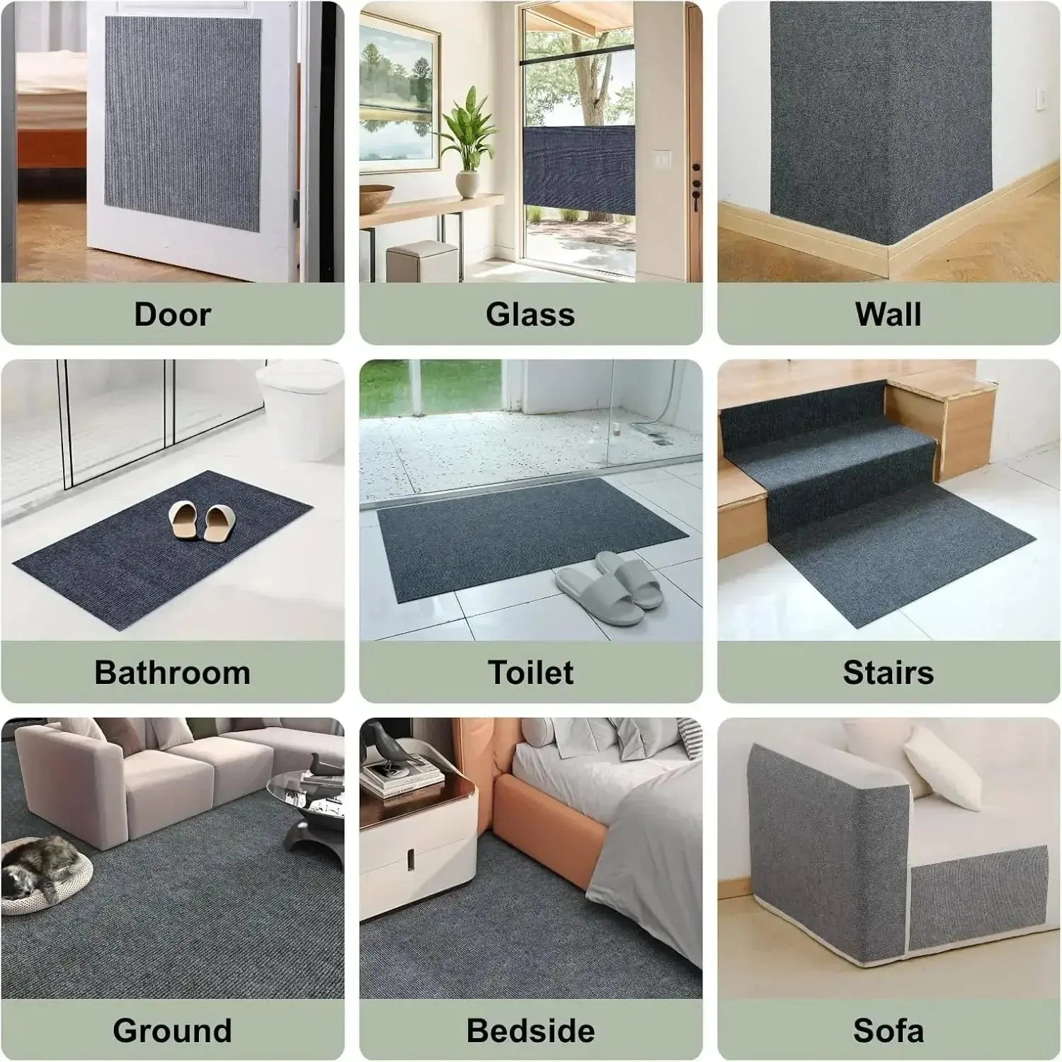 Wall - Mounted Cat Scratching Pad – Self - Adhesive, Durable & Cuttable - flairly