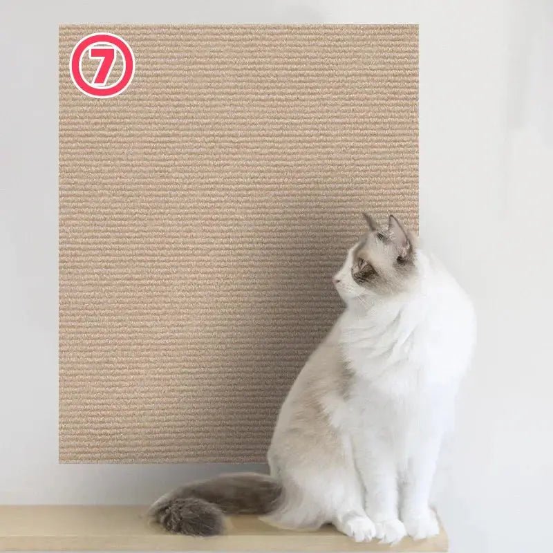 Wall - Mounted Cat Scratching Pad – Self - Adhesive, Durable & Cuttable - flairly