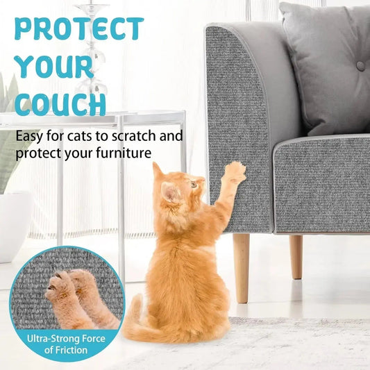 Wall - Mounted Cat Scratching Pad – Self - Adhesive, Durable & Cuttable - flairly